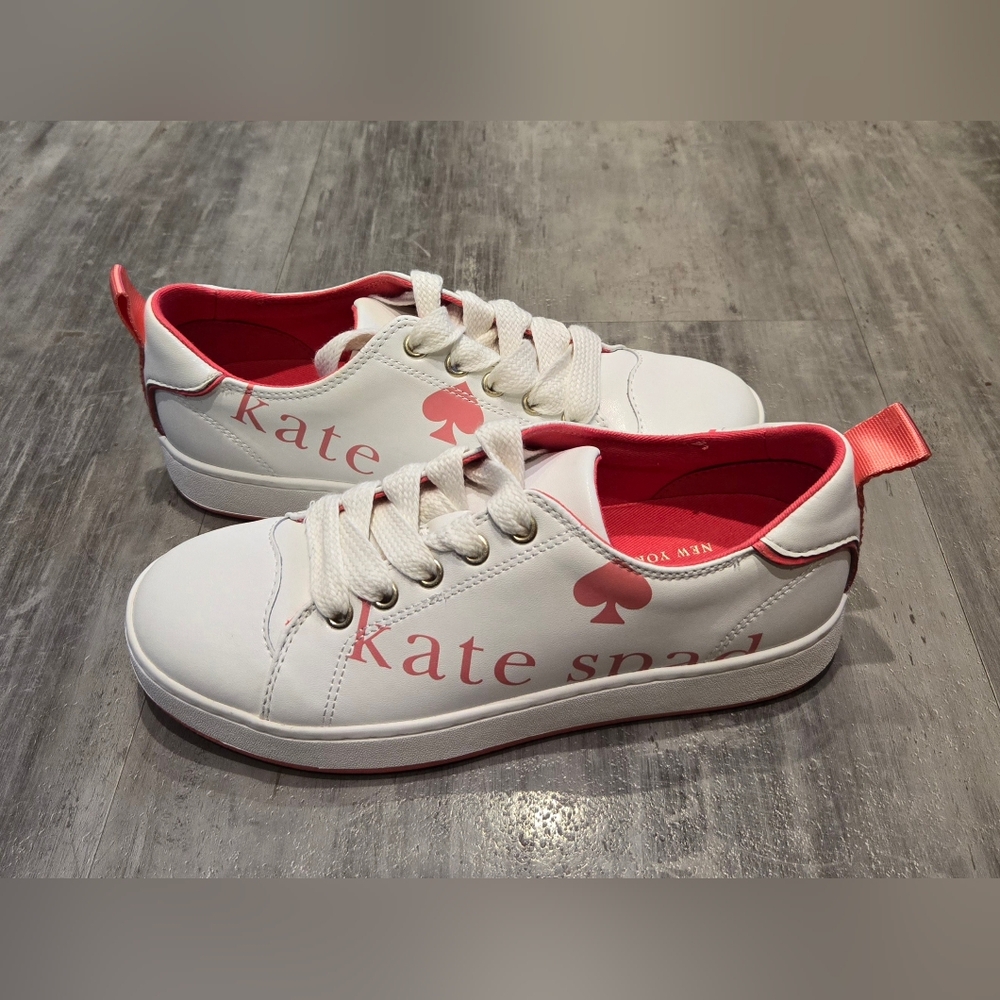 Kate Spade Pink and White Sleek Sneakers